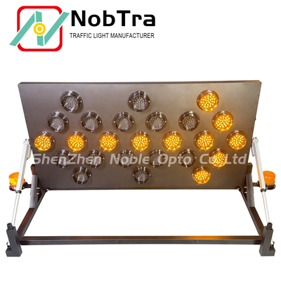 太阳能LED箭头指示导向牌便携式可安装于车辆或拖车适用于道路施工警示牌诱导太阳能爆闪灯LED夜间牌道路箭头导向牌交通警示灯反光灯